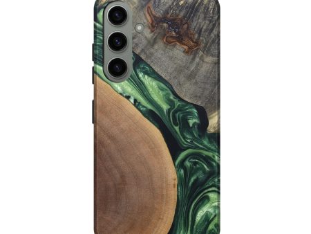 Galaxy S24 Wood+Resin Live Edge Phone Case - Joni (Green, 688624) Online Hot Sale