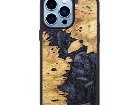 iPhone 14 Pro Max Wood+Resin Phone Case - Anna (Pure Black, 689312) Hot on Sale