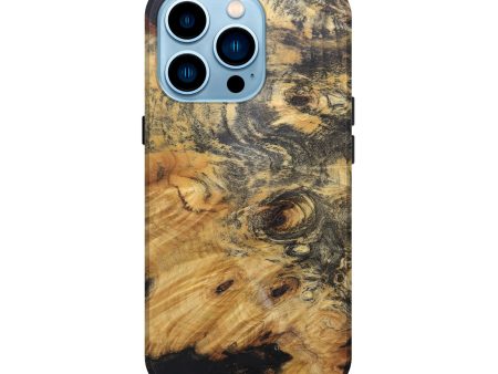 iPhone 14 Pro Wood+Resin Live Edge Phone Case - Jensen (Wood Burl, 690321) Hot on Sale