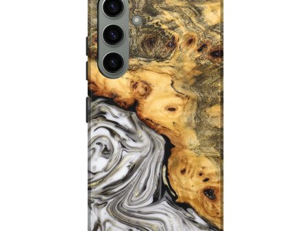 Galaxy S24 Plus Wood+Resin Live Edge Phone Case - Katherine (Black & White, 689780) Fashion