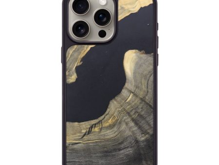 iPhone 15 Pro Max Wood+Resin Phone Case - Drew (Pure Black, 690557) For Discount