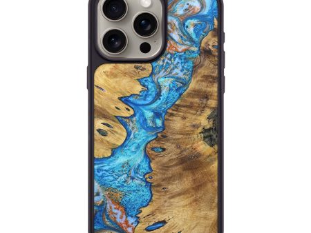 iPhone 15 Pro Max ResinArt Phone Case - Brenna (Teal & Gold, 691204) Online Sale