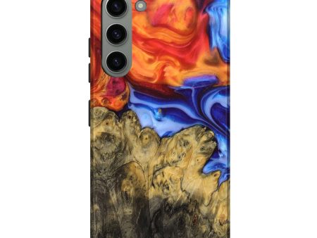 Galaxy S23 Plus Wood+Resin Live Edge Phone Case - Sally (Fire & Ice, 693328) For Cheap