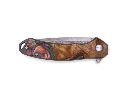 EDC Wood+Resin Pocket Knife - Adrienne (Green, 689946) Online Sale