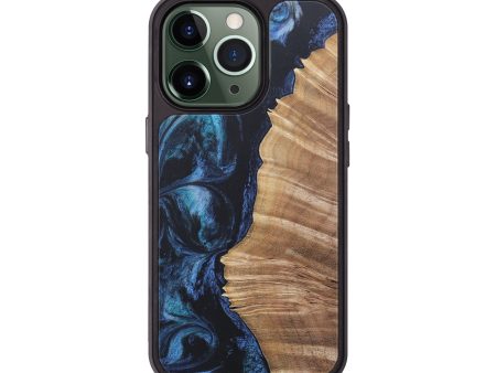 iPhone 13 Pro Wood+Resin Phone Case - Julia (Blue, 689684) Online Hot Sale