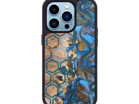 iPhone 14 Pro Wood+Resin Phone Case - Marsha (Pattern, 693426) on Sale