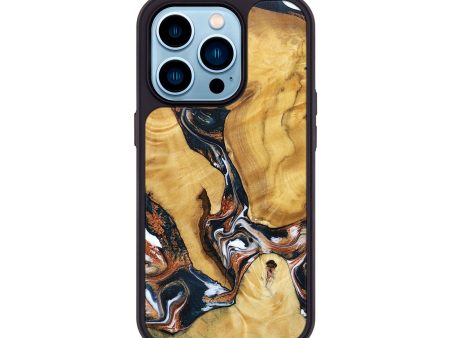 iPhone 14 Pro Wood+Resin Phone Case - Paulette (Mosaic, 693464) Fashion