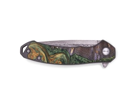 EDC Wood+Resin Pocket Knife - Emerson (Green, 689932) Hot on Sale