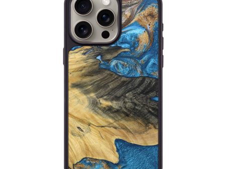 iPhone 15 Pro Max ResinArt Phone Case - Christie (Teal & Gold, 691190) Hot on Sale