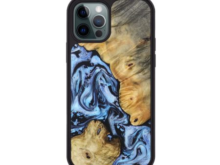 iPhone 12 Pro Wood+Resin Phone Case - Juliette (Blue, 688517) Online now