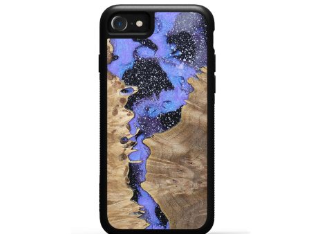 iPhone SE Wood+Resin Phone Case - Litzy (Cosmos, 693404) For Sale