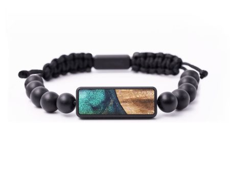 Onyx Bead ResinArt Bracelet - Aiden (Teal & Gold, 691140) Online Hot Sale