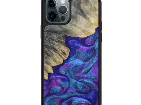 iPhone 12 Pro Max Wood+Resin Phone Case - Lola (Purple, 688997) Online Sale