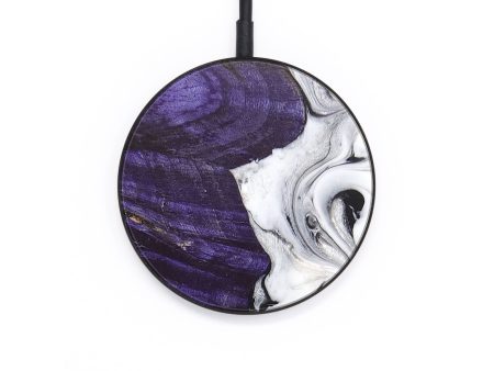 Circle Wood+Resin Wireless Charger - Vera (Black & White, 690827) Hot on Sale