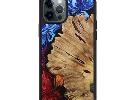 iPhone 12 Pro Max Wood+Resin Phone Case - Maggie (Fire & Ice, 693045) For Discount