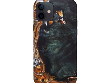 iPhone 12 mini Wood+Resin Live Edge Phone Case - Raelynn (Black & White, 690727) Online now