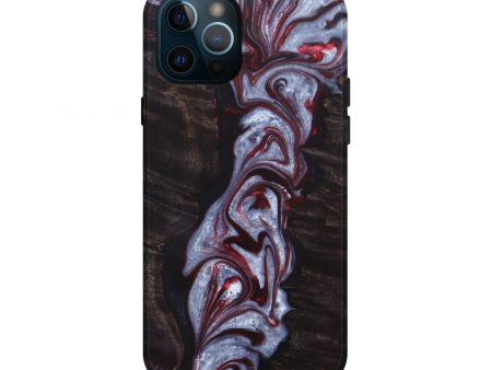 iPhone 12 Pro Wood+Resin Live Edge Phone Case - Hudson (Red, 691008) Cheap