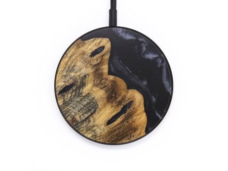 Circle Wood+Resin Wireless Charger - Cade (Pure Black, 690811) Sale