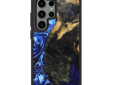 Galaxy S24 Ultra Wood+Resin Phone Case - Meredith (Blue, 691256) on Sale