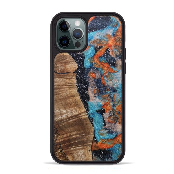 iPhone 12 Pro Max Wood+Resin Phone Case - Ashleigh (Cosmos, 688541) Cheap