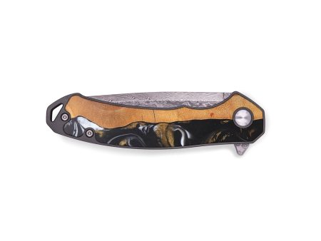 EDC Wood+Resin Pocket Knife - Finnegan (Black & White, 690773) Fashion