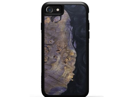 iPhone SE Wood+Resin Phone Case - Kayleigh (Pure Black, 688915) Fashion