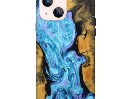 iPhone 14 Plus Wood+Resin Live Edge Phone Case - Dorothea (Purple, 689001) For Discount