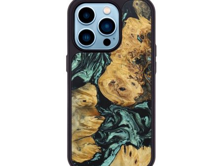 iPhone 14 Pro Wood+Resin Phone Case - Lorraine (Mosaic, 690634) Online Sale