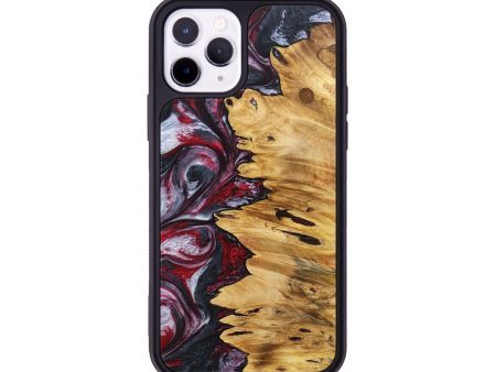 iPhone 11 Pro Wood+Resin Phone Case - Lacy (Red, 690678) Cheap