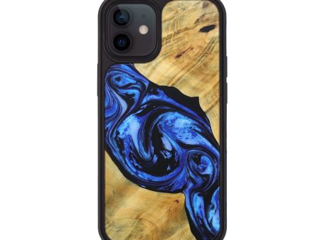 iPhone 12 Wood+Resin Phone Case - Nadine (Blue, 688501) Online Sale