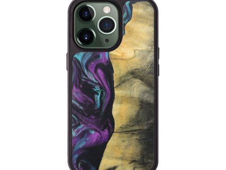 iPhone 13 Pro Wood+Resin Phone Case - Demetrius (Purple, 690528) For Discount