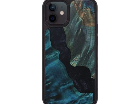 iPhone 12 Wood+Resin Phone Case - Crew (Pure Black, 690072) For Cheap