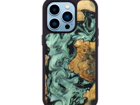 iPhone 14 Pro Wood+Resin Phone Case - Leticia (Mosaic, 690637) Online Sale