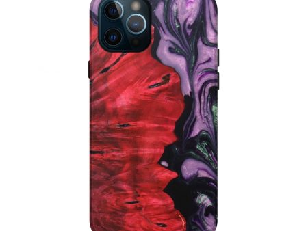 iPhone 12 Pro Wood+Resin Live Edge Phone Case - Emilee (Purple, 690715) Fashion