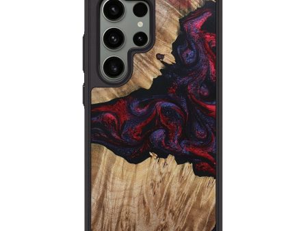 Galaxy S24 Ultra Wood+Resin Phone Case - Mikaela (Red, 690694) Discount