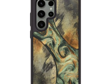 Galaxy S24 Ultra Wood+Resin Phone Case - Travis (Green, 690653) Online Hot Sale