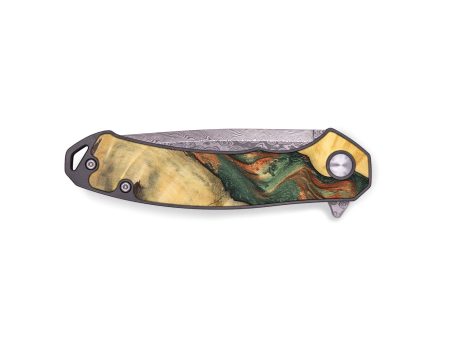 EDC Wood+Resin Pocket Knife - Emmett (Green, 689944) Fashion