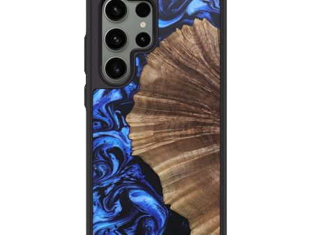 Galaxy S24 Ultra Wood+Resin Phone Case - Ada (Blue, 688511) Supply