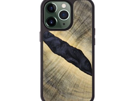 iPhone 13 Pro Wood+Resin Phone Case - Audrey (Pure Black, 693469) Fashion