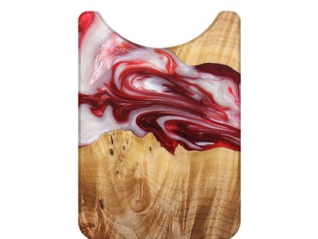 Live Edge Wood+Resin Wallet - Rex (Red, 689039) Supply