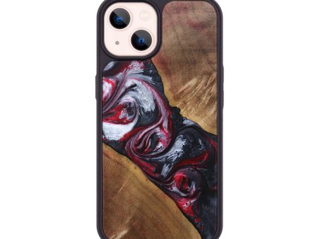 iPhone 14 Wood+Resin Phone Case - Winifred (Red, 690684) For Cheap