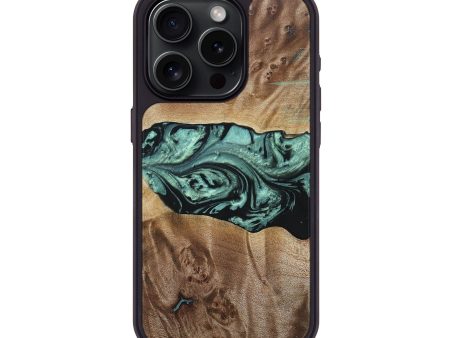 iPhone 15 Pro Wood+Resin Phone Case - Brent (Green, 690649) Sale