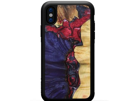 iPhone Xs Wood+Resin Phone Case - Dominic (Mosaic, 691209) Sale