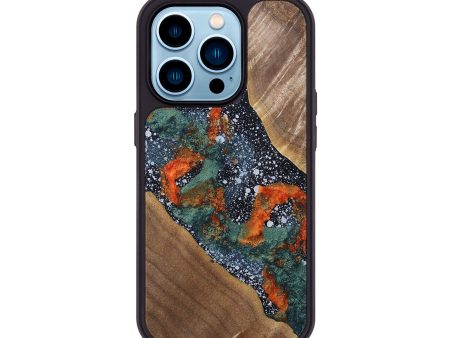 iPhone 14 Pro Wood+Resin Phone Case - Axel (Cosmos, 691353) For Cheap