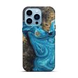 iPhone 14 Pro Wood+Resin Live Edge Phone Case - Deneen (Blue, 691002) Online Hot Sale