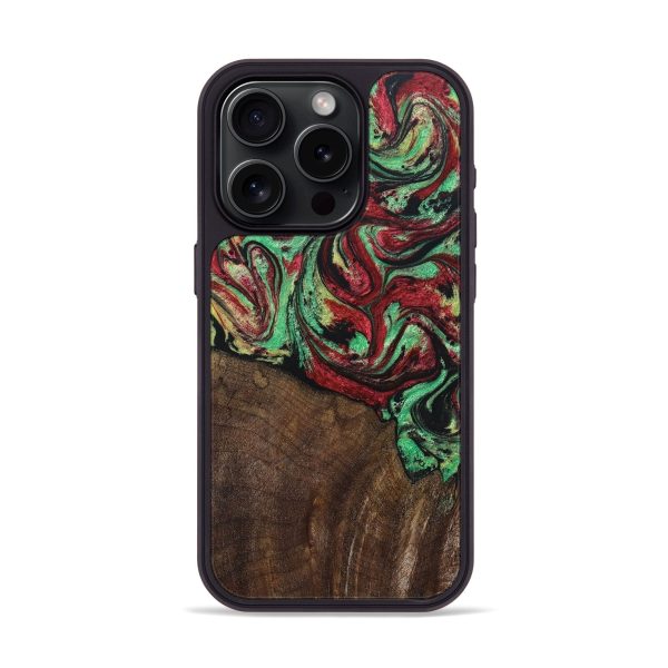 iPhone 15 Pro Wood+Resin Phone Case - Abraham (Reggae, 689422) Online Sale