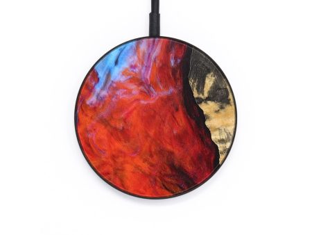 Circle Wood+Resin Wireless Charger - Ben (Fire & Ice, 693365) on Sale