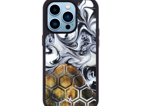 iPhone 14 Pro Wood+Resin Phone Case - Rene (Pattern, 690933) Fashion