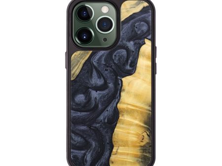 iPhone 13 Pro Wood+Resin Phone Case - Sidney (Pure Black, 689313) Sale