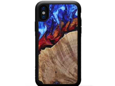 iPhone Xs Wood+Resin Phone Case - Mackenzie (Fire & Ice, 693160) Online